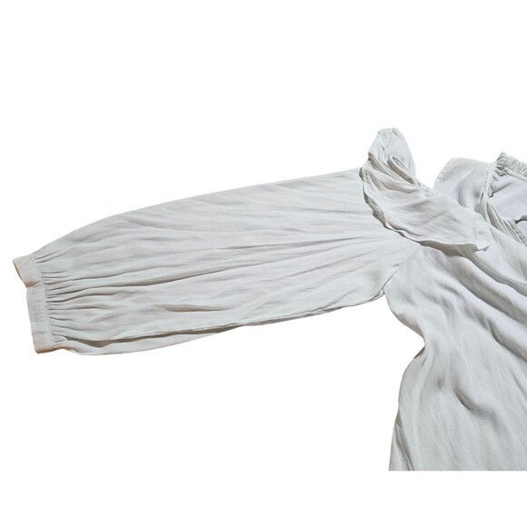 Maeve Anthropologie Liesel Cold Shoulder Blouse V neck ruffle Spring Top - Picture 7 of 13